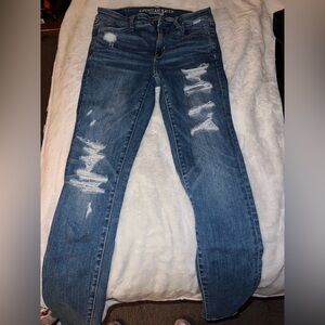 AE distressed skinny jeans